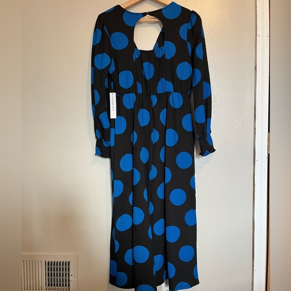 Emma & Michelle Blue Polka Dot Dress NWT - Picture 8 of 13